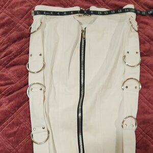 RARE Vintage Lip Service Institutionalized Canvas bondage hobble skirt - Large